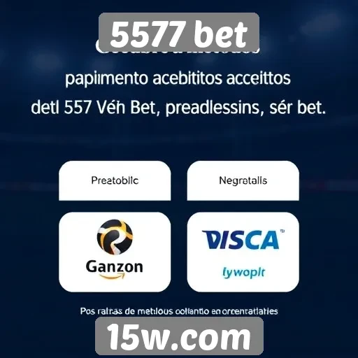 Métodos de pagamento aceitos pelo 5577 bet